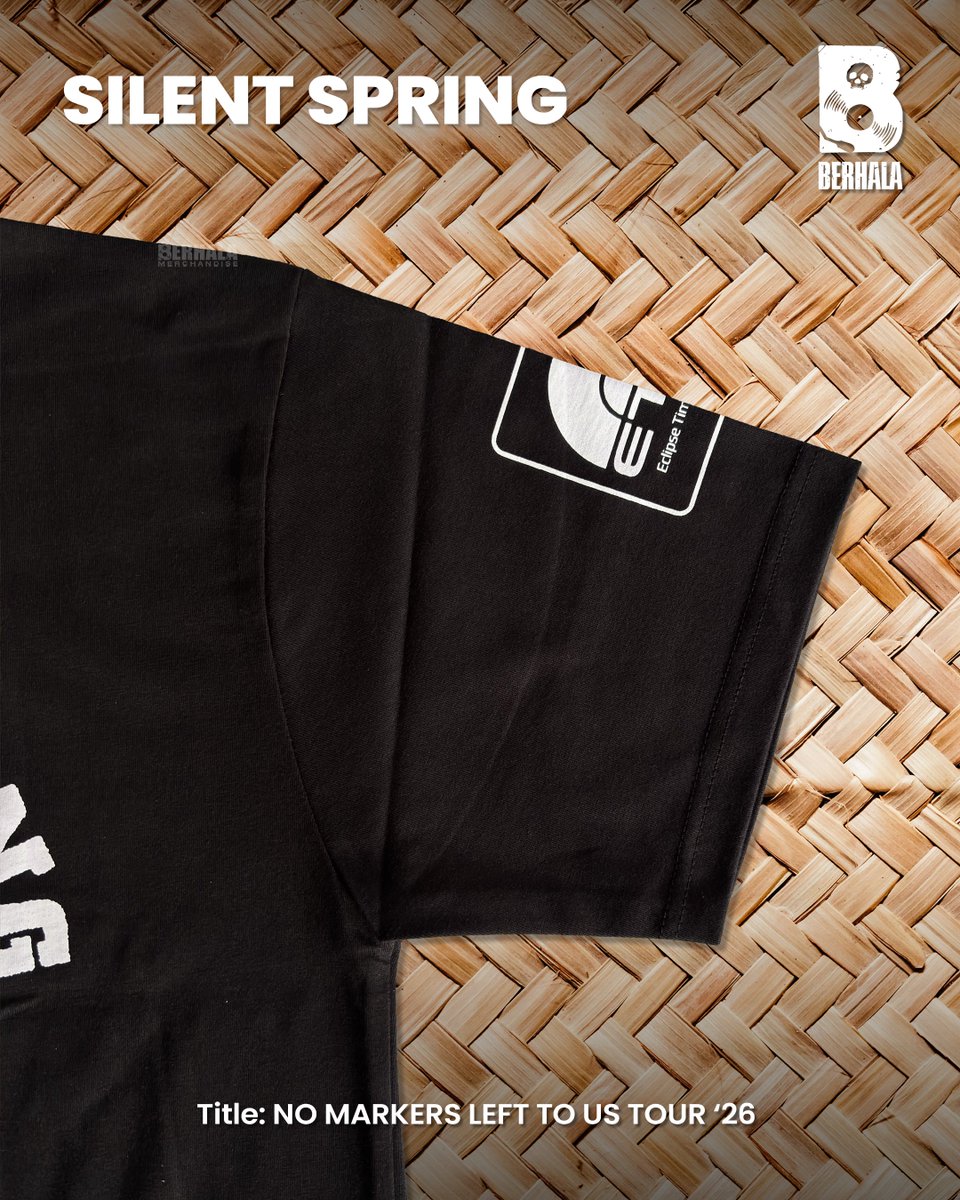 Berhalamerch's tweet photo. Ready Stock!

Silent Spring - No Markers Left To Us Tour’26 | T-shirt Black
🆓(Free Sticker)🆓
@eclipsetimerecords 

Official Merchandise | 1312% Original Merchandise!
Brand New | Limited Stock

IDR 200.000 / USD 20 https://t.co/3A1pI2gDJn