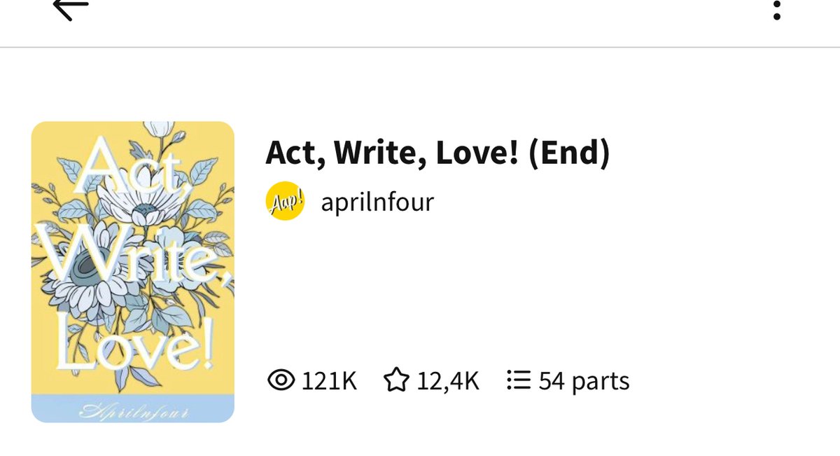 wattpadmenfess_'s tweet photo. salah satu cerita chicklit /wp/ yg cocok bgt buat dibaca maraton 😍 Act, Write, Love! - aprilnfour https://t.co/uE1coK4c4H