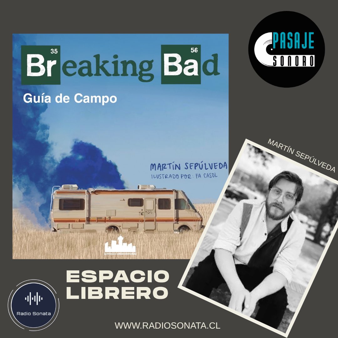 pasajesonoro's tweet photo. En el Espacio Librero te recomendamos Breaking Bad: Guía de Campo del escritor Martín Sepúlveda publicado por @stgoandereditor 📚

Escúchanos desde las 16:00 h en https://t.co/4ScsxhZguB https://t.co/I0OBnIx5rt