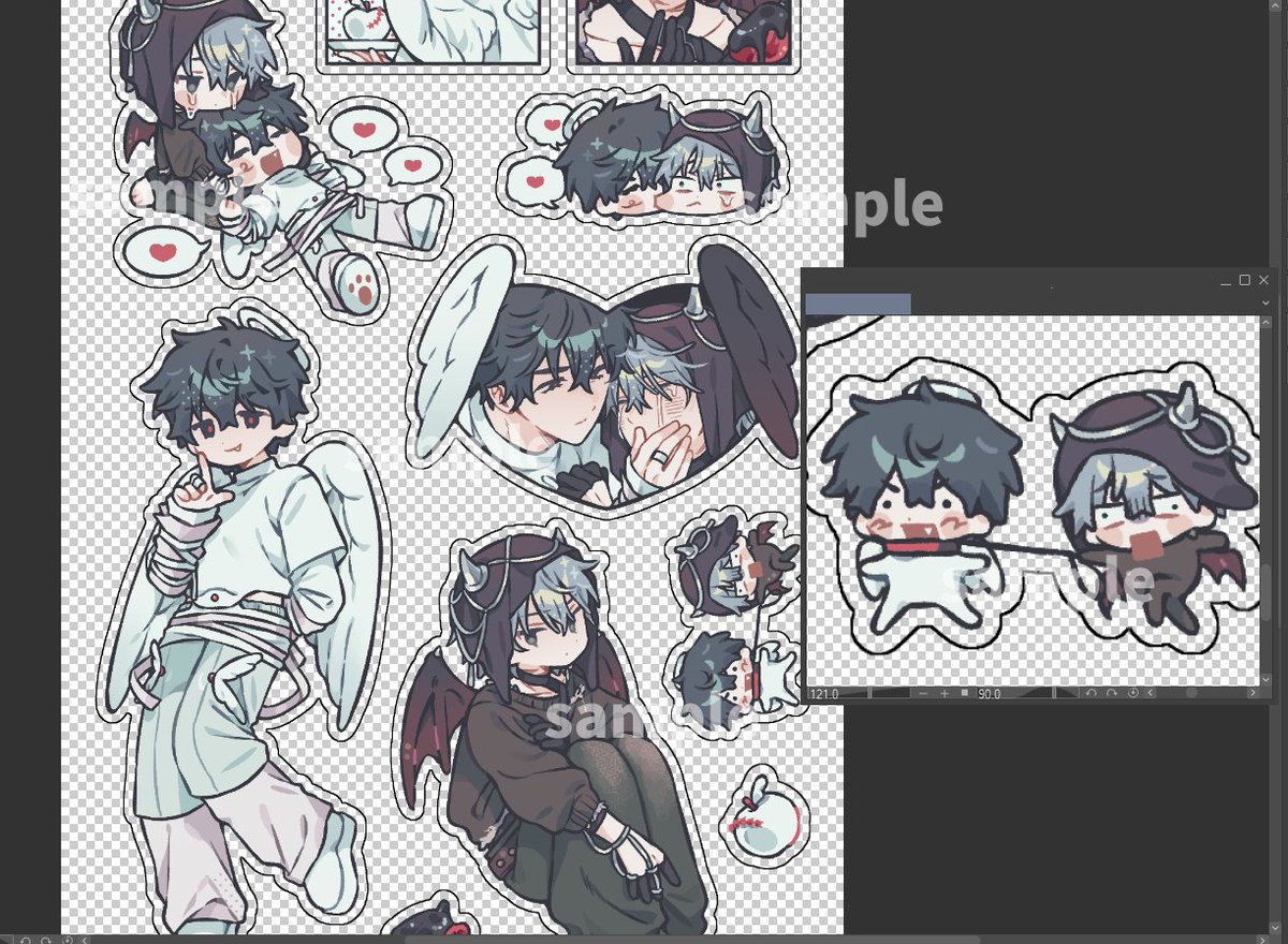 chocorocotan's tweet photo. worked on a new stickersheet since it's been awhile 🍎🪽 https://t.co/HTNa4mdqbS