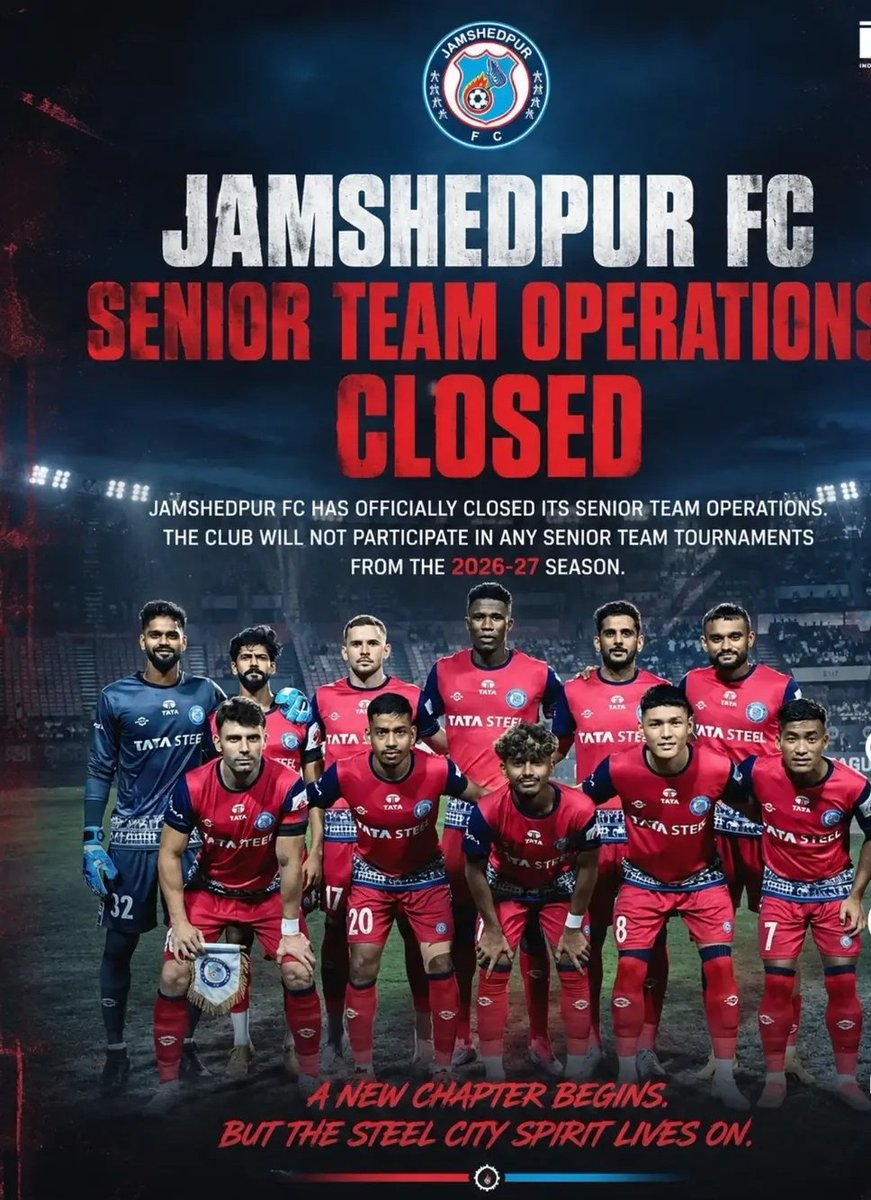 kaartikfooty's tweet photo. ๐ฎ๐ณ Sunil Chhetri pidiรณ al Grupo Tata que reconsidere el cierre de Jamshedpur FC, advirtiendo que serรญa un duro golpe para el fรบtbol indio. #JamshedpurFC #SaveJamshedpurFC #TheRedMiners #MenOfSteel #IndianFootball #ISL #IndianSuperLeague #FootballIndia #TataSteel #Jamshedpur https://t.co/6aI7BMgmJ0