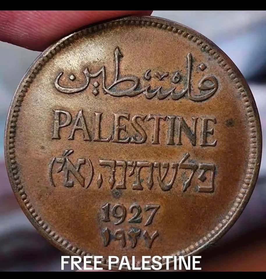 RawaneOsmane's tweet photo. Mustafa commented under one of my videos and challenged me: “How do you explain this?” So here it is.

This coin is from 1927, issued under the British Mandate’s currency order. It carries “Palestine” in three languages: Palestine in English, Falastin (فلسطين) in Arabic, and Palestina (פלשתינה) in Hebrew. Next to the Hebrew, in parentheses, are two Hebrew letters — Aleph, א & Yod, י, — an abbreviation for Eretz Yisrael (ארץ ישראל), “the Land of Israel.” Jews under the Mandate refused to let “Palestina” stand alone; they insisted on marking their historical name for the land alongside it.

As for “Free Palestine”, this slogan wasn’t invented by today’s activists. Decades before Israel existed, the Zionist Organization of America used “Help Free Palestine” on its own fundraising material, calling for the land to be freed from foreign rule so a Jewish state could be established there.

And it wasn’t just a slogan. Jews living under the Mandate carried Palestinian passports. They were, legally, Palestinians. So when the Mandate ended and Israel was declared in 1948, that liberation the slogan called for actually happened for the people who’d been using the word “Palestine” and “Palestinian” all along.

Many of the era’s Jewish/Zionist institutions carried the name proudly too: Palestine Airways, the Palestine Post, the Palestine Electric Corporation, the Palestine Symphony Orchestra (today’s Israel Philharmonic).

76 years on, the tragedy is that this reality still isn’t accepted. Instead of building on what exists, generations have been spent trying to undo 1948 rather than move past it and the toll of that refusal falls hardest on Arab Palestinian children and youth, who deserve leaders focused on building rather than reversing history. Palestine, as it was understood by everyone living under the Mandate — Jew and Arab alike — was freed in 1948. History can’t be undone. The only way forward is accepting that, and building peace from where we actually stand.

#freepalestine️ #Israel