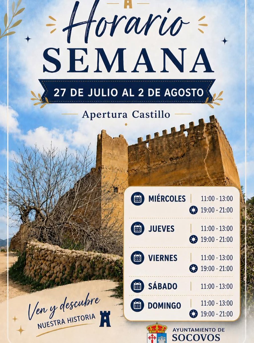 veronicadoval's tweet photo. Visita al Castillo 🏰de #Socovos sur de #Albacete a 20 km de Calasparra norte #RegióndeMurcia
#Cehegin #Caravaca #Nerpio #Cieza #Abaran #Murcia #Cartagena #Hellin #Jumilla #Yecla #Mojacar #Vera #Mazarrón #Aguilas #Calasparra #RegiondeMurcia #visitaguiada #Castle #Boadilla https://t.co/4B9zGbyGRY