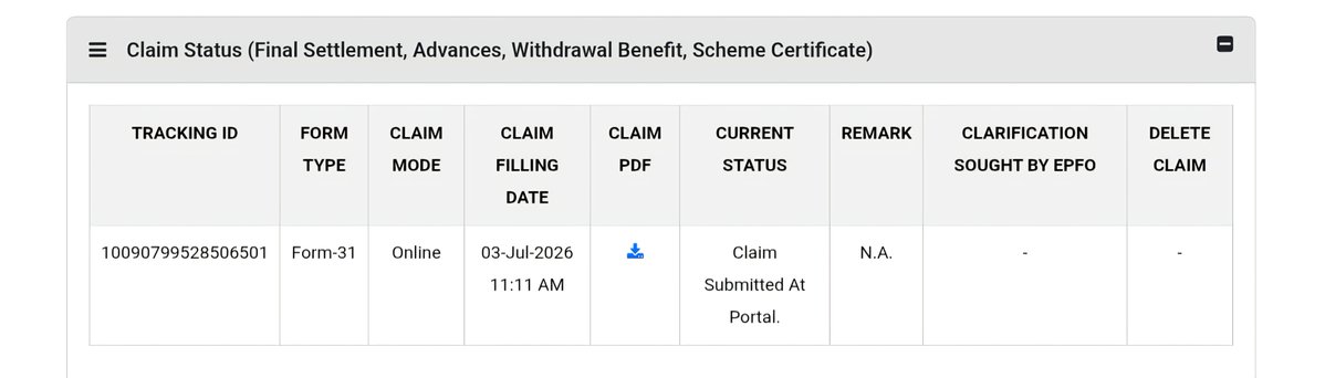 ramjee_rm's tweet photo. @officialepfo @epfobandra @LabourMinistry @PMOIndia @epfomumbaipowai May I know what is the priority has taken? Moving back to initial stage?  It has been moved from under process to claim submitted at portal. What kind of administration is this? https://t.co/1EG4PDWmGU
