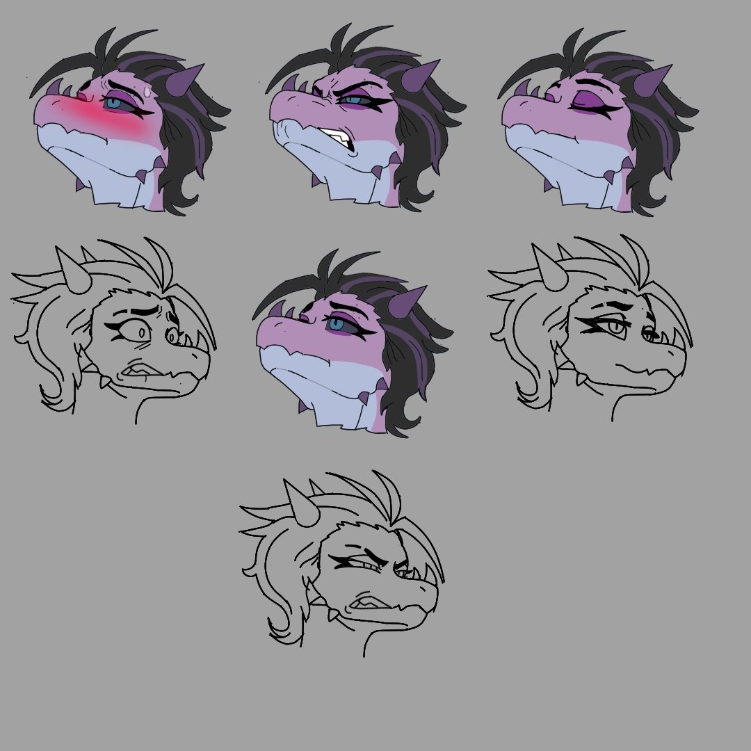 AeronovaZ's tweet photo. Vannette heads for my arsenal 

#furryart #volcalderaashfall #iwanihugthatgator #snootgame #fanart #VolcalderaAshfall https://t.co/J69hjPUMRE