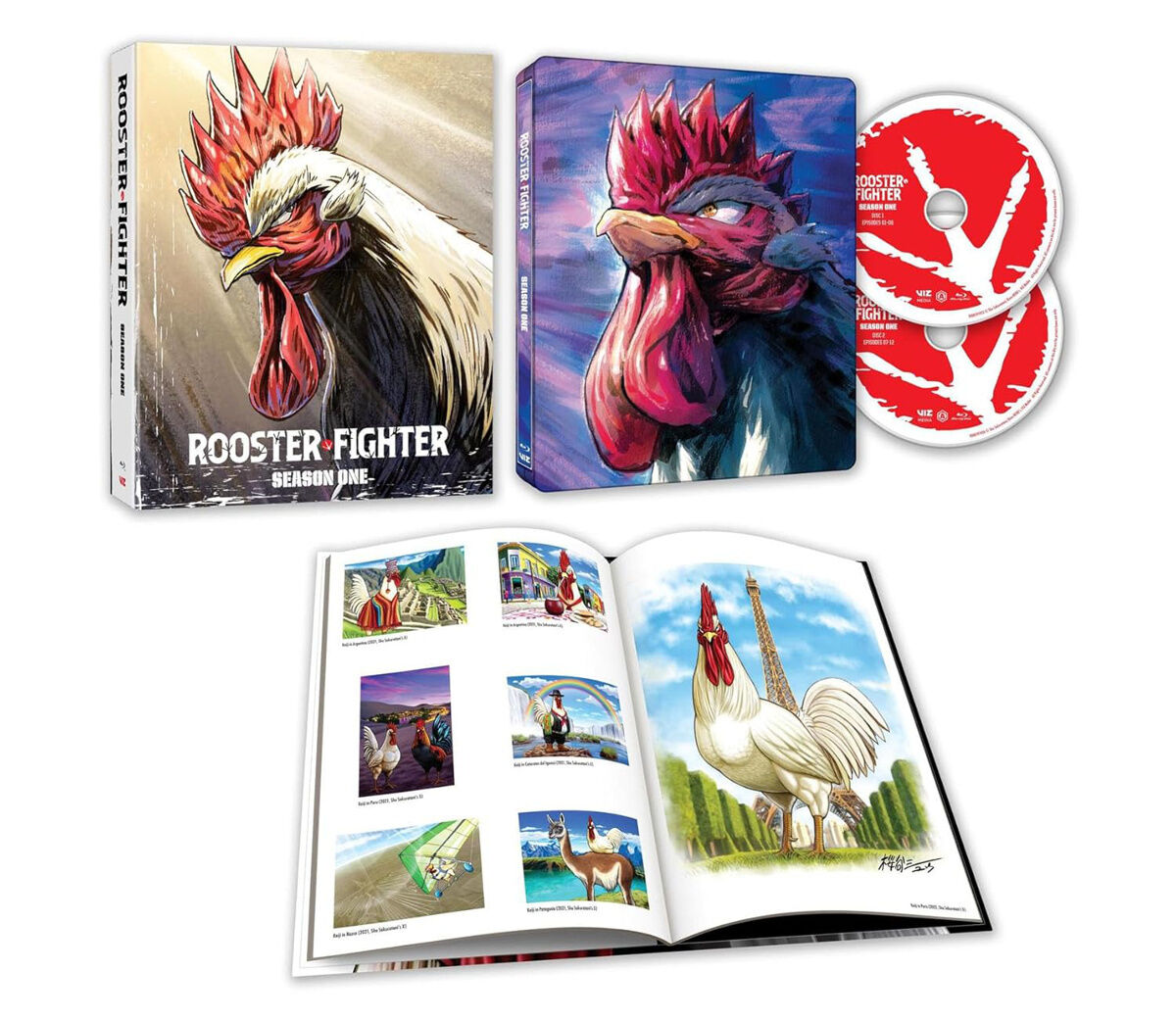 animecorner's tweet photo. IN THE REAL! - Rooster Fighter Season 1 BLURAY (Limited Edition Steelbook)
https://t.co/vxVX43jrPb #newarrivals #inthereal
Wanted to show everyone the new Rooster Fighter steelbook in the real.
Keiji is more than just an ordinary rooster, he's humanity's greatest defender! When strange creatures suddenly appear and start attacking, he confronts them head-on while scoffing, ""You make my crown curl!"" His opponents may be ten stories tall, but nothing is bigger than his stout heart and his fearsome battle cry - Kokekokko!