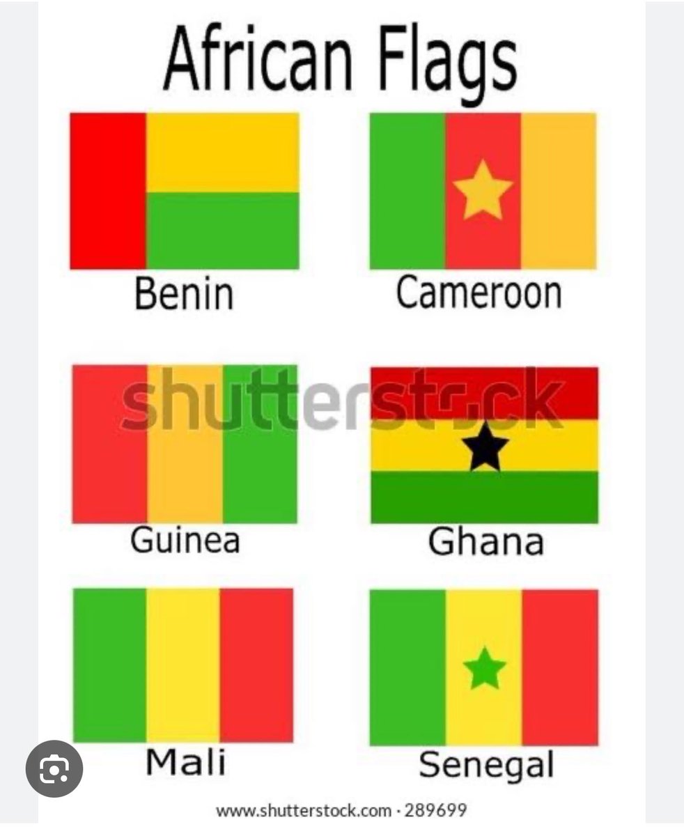 Samzen_'s tweet photo. I was checking the Ghana vs Cameroon game and I noticed the flags are so close similar and I googled the west African frags. haha. this is just pure laziness 😂 https://t.co/DionBt2yZl