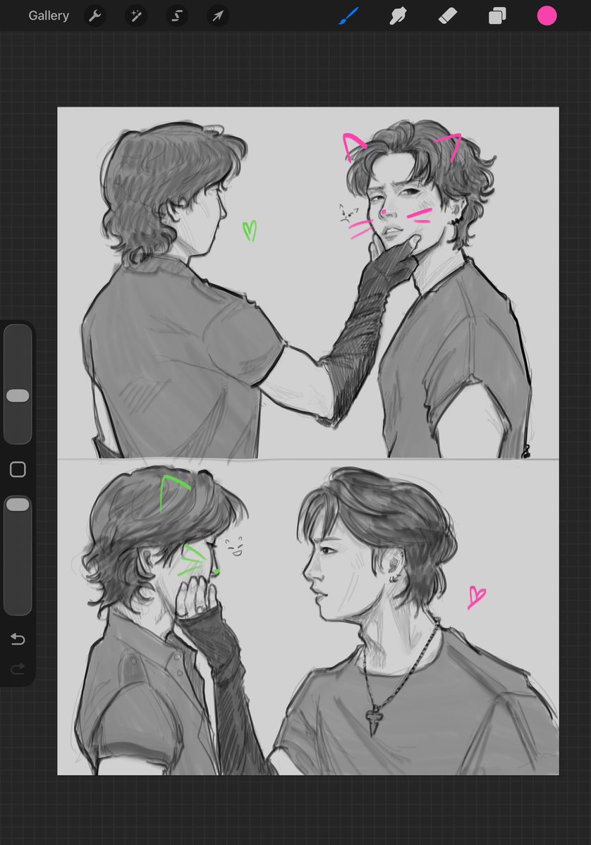 lee8bitmo's tweet photo. can’t tell which version I like better #minsung #fanart #straykids https://t.co/IjTBPsPRLt