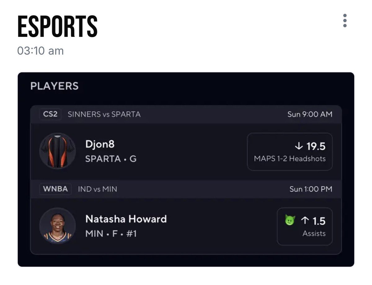 BaneSquad_'s tweet photo. Cash the esports x wnba play 

$350 to win $700 secured ✅

Posted this on Winible 

https://t.co/JiiZVfiYww https://t.co/YPjWMGs59s