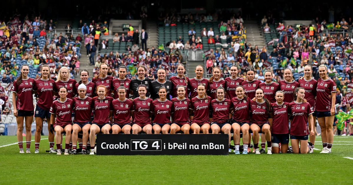 GalwayCamogie96's tweet photo. A massive congratulations to the @GalwayLgfa team who have claimed the TG4 All Ireland Senior Football title for the first time since 2004! 

It was a fantastic, hard fought battle in Croke Park! We hope you enjoy the celebrations!! https://t.co/t8t4LiqYHB