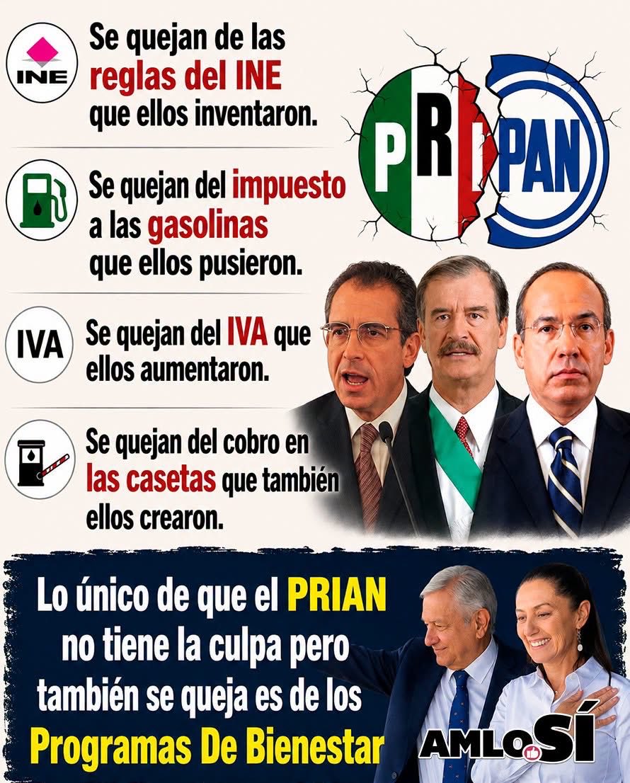 BarrancoAnaya's tweet photo. La memoria política también importa.

Durante años se tomaron decisiones que hoy forman parte del debate nacional. Ahora algunos de esos mismos temas son usados para criticar a los gobiernos actuales.

La discusión pública necesita contexto: recordar quién propuso, quién aprobó y qué efectos tuvieron esas decisiones. 🇲🇽

¿Crees que la política debe juzgarse con memoria histórica o solo con el presente? 👇