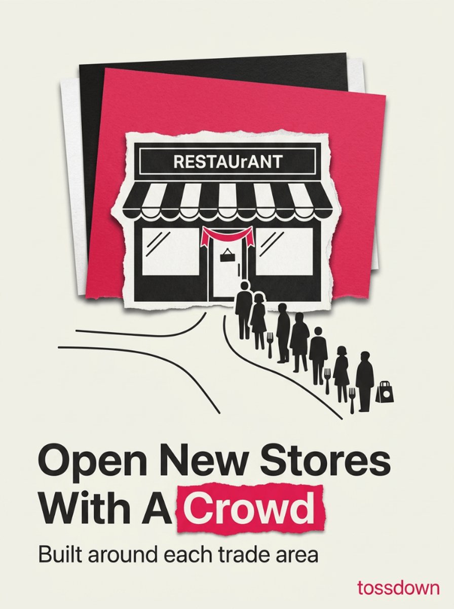 tossdown's tweet photo. Unlock your restaurant's potential and open with a crowd ready to savor every bite! https://t.co/ZsHBcQgslu
