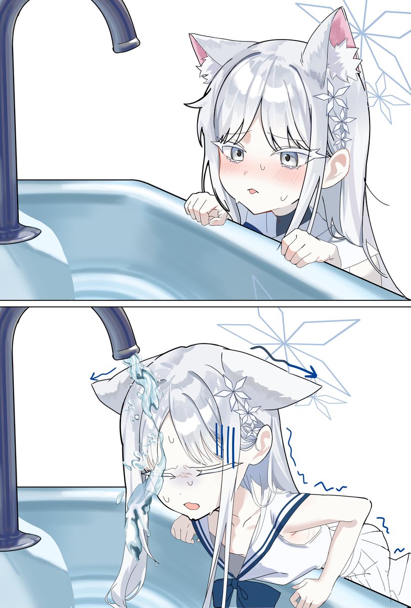 co2on2's tweet photo. お水飲めないの？
#ブルアカ https://t.co/nV6ZwO994m