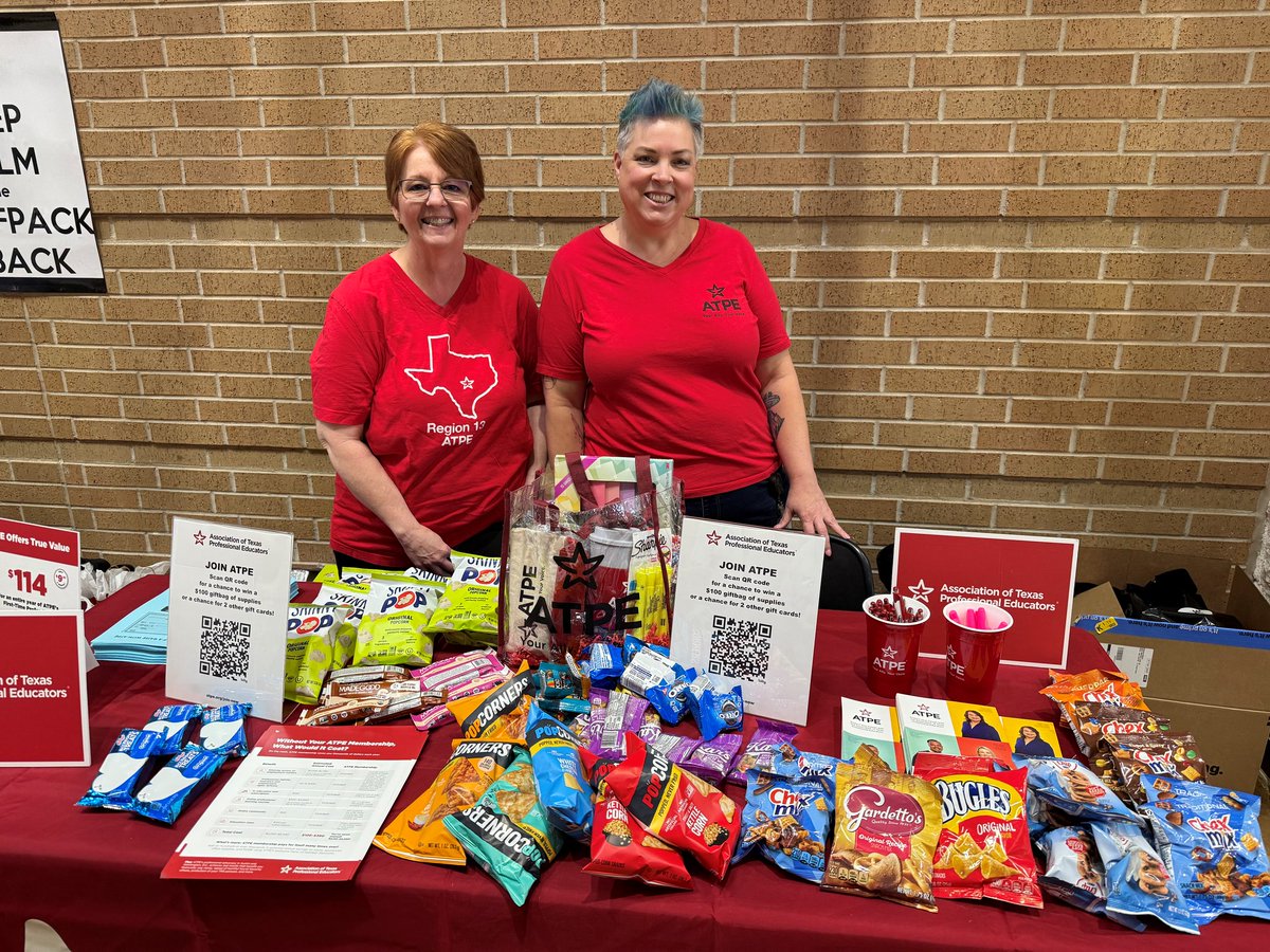 OfficialATPE's tweet photo. Pflugerville ATPE President Stephanie Matula and Treasurer Stephanie Robertson recruited members Thursday at Pflugerville ISD's new-teacher orientation at Weiss High School.

Join the Stephanies as ATPE members today at https://t.co/sNRA4wHdDv. https://t.co/dodHk2ZaG9
