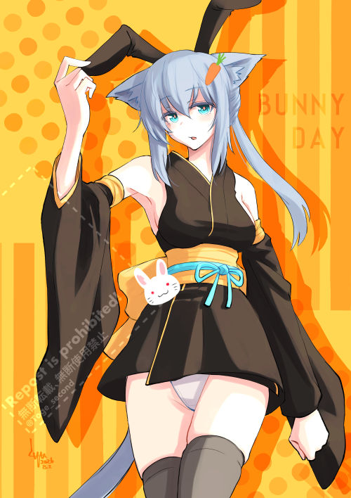 Toge_second's tweet photo. 和風バニーというのに挑戦して失敗した絵…(:3 _ )=
耳しかバニー要素ない…！

ていうか、ｷﾞﾘ間に合った…！😇 https://t.co/3a1bJwlEIm