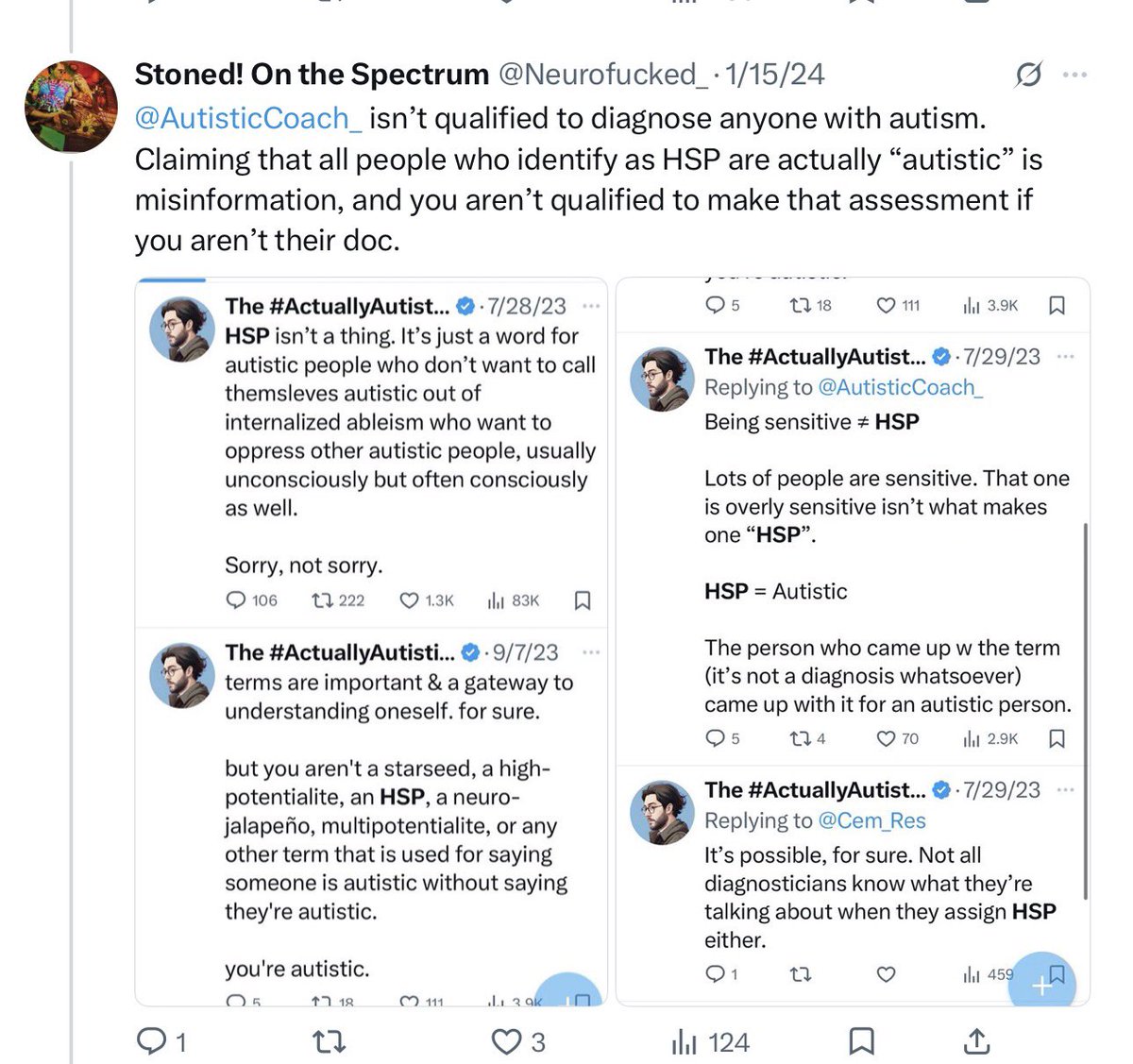 Neurofucked_'s tweet photo. Telling ppl who think they are ‘highly sensitive’ that they are really autistic is an example of the Barnum Effect. Telling them the ‘broader autism phenotype’ doesn’t exist is too.
Misstating facts to sell coaching is
#Neurodiversity #BarnumEffect #autism #actuallyautistic https://t.co/fO3qkCtnPj