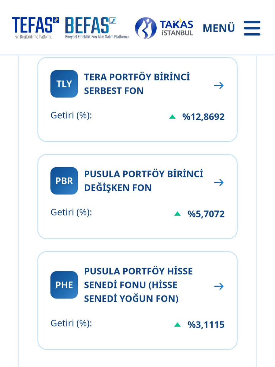 PoetCemal's tweet photo. #TEFAS'a açık popüler fonlar arasında Temmuz ayında en çok kazandıran #Tera'ya ait #TLY Fonu oldu.
Sonrakiler Pusula'ya ait #PBR #PHE Fonları.

Daha fazla kazandıran Tefas'a açık olmayan fon da var, ama onları almak için kurumların yüksek tutar gibi şartları oluyor. https://t.co/tJH3S5i5Op