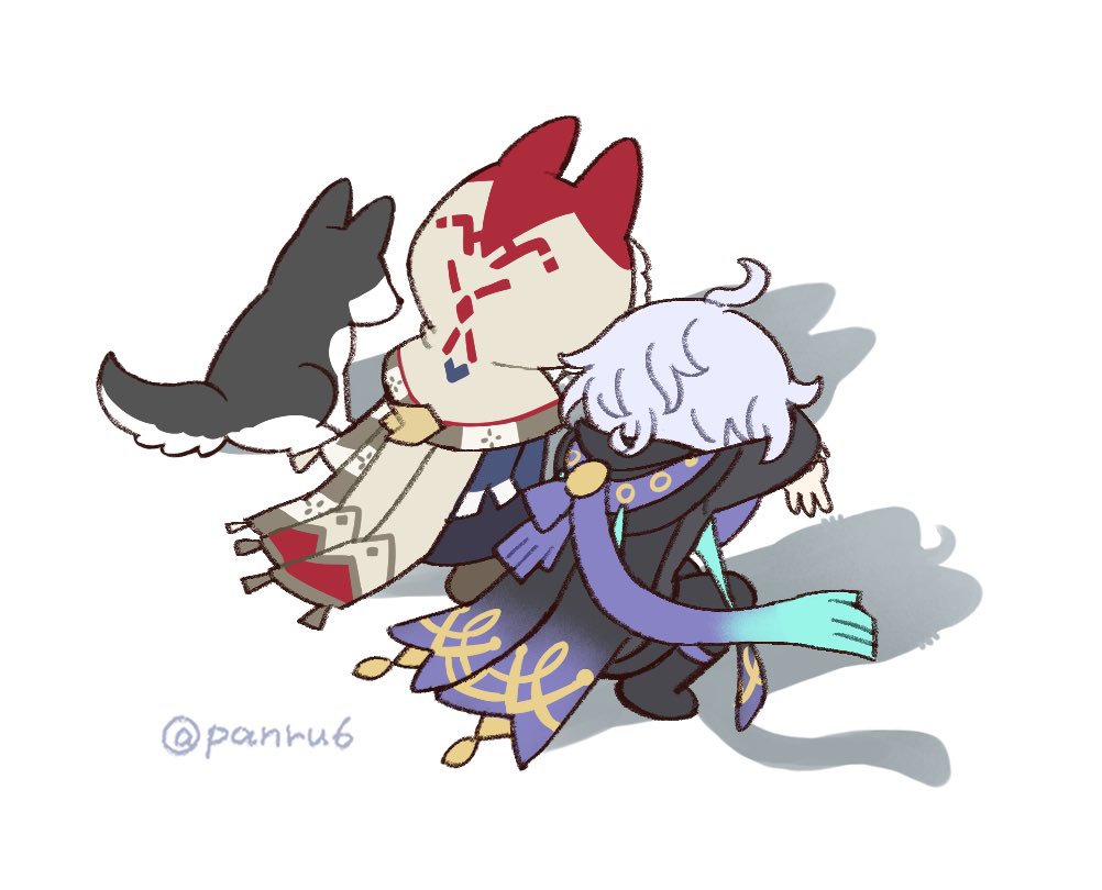 panru6's tweet photo. 🐈‍⬛🐕 https://t.co/d0HeBkCZxC