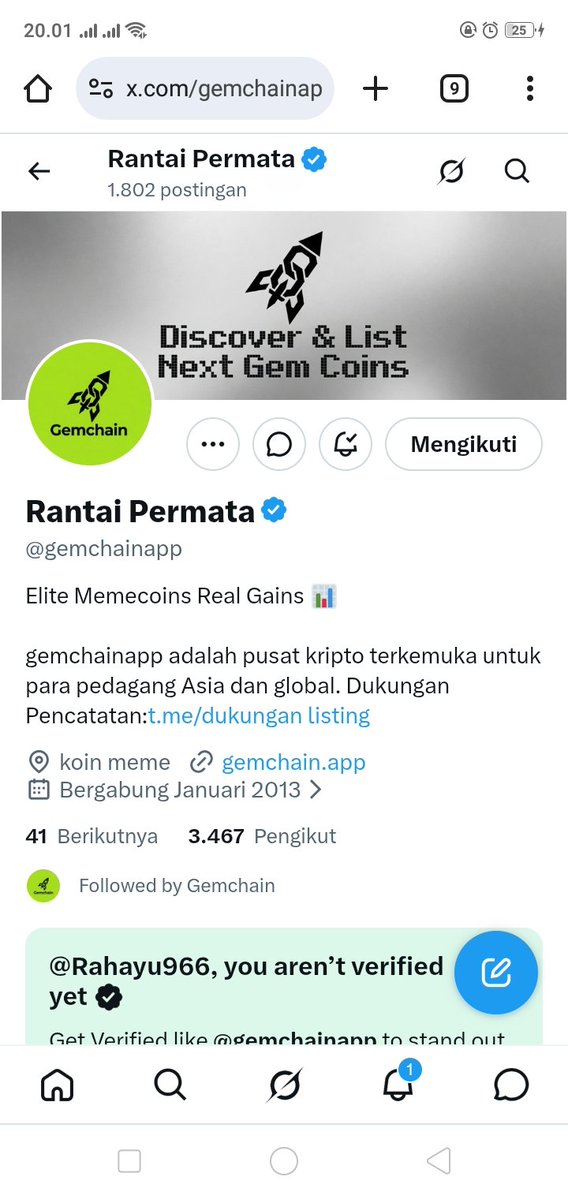 Rahayu966's tweet photo. @gemchaindotapp @gemchainapp Let's go friends joint follow deposit trade and win
Gooooo

@AndreaLegarreta 
@denilsonshow 
@DevinNunes 

All task done https://t.co/JNej8S58MH