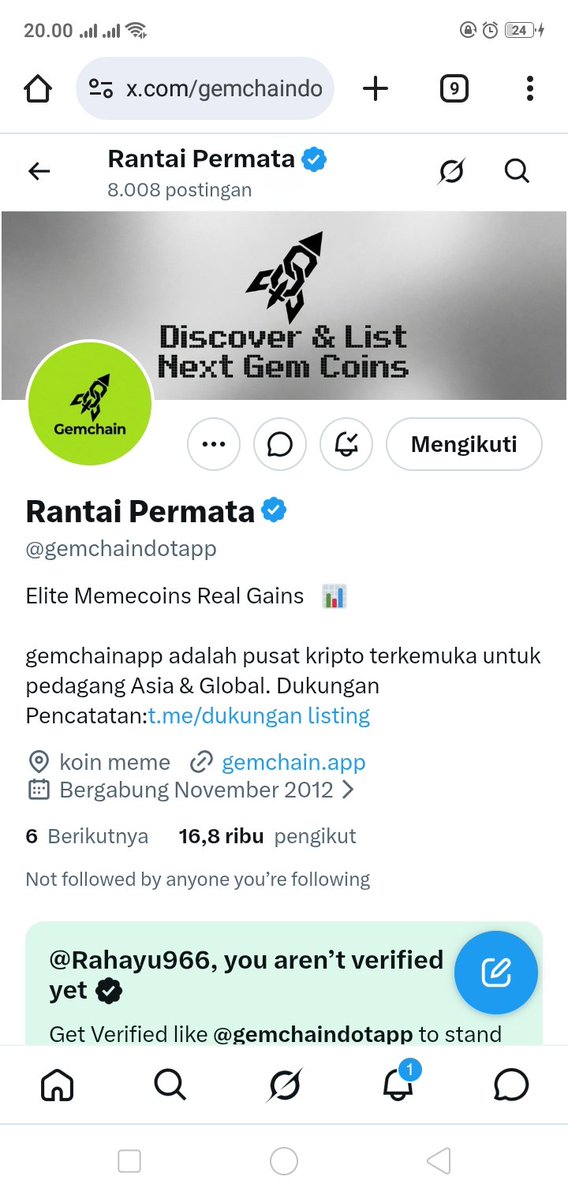 Rahayu966's tweet photo. @gemchaindotapp @gemchainapp Let's go friends joint follow deposit trade and win
Gooooo

@AndreaLegarreta 
@denilsonshow 
@DevinNunes 

All task done https://t.co/JNej8S58MH