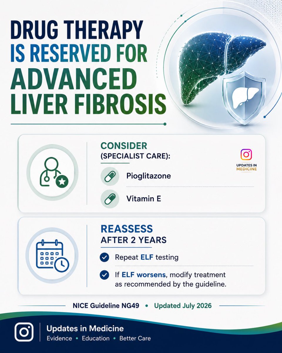 medic_updates's tweet photo. 🔴 Metabolic dysfunction- associated steatotic liver disease (MASLD): assessment and management
2026 NICE Guidelines https://t.co/PdO6lWTfc5