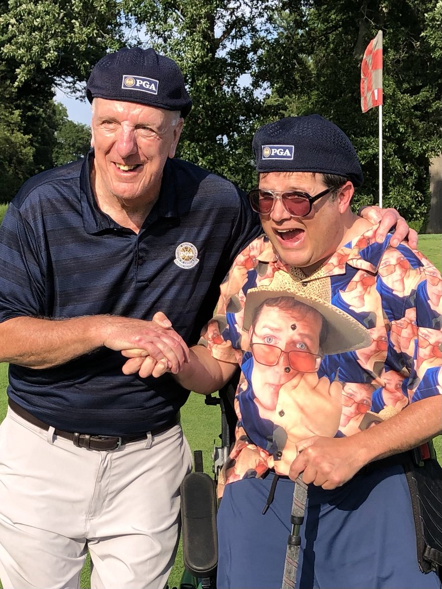PgaBeach's tweet photo. Navy veteran Michael Kuhn was on the first tee of Ponkapoag #2 yesterday. It was Mike’s first time on on a golf course in over 10 years. He loved being back on the grass with the help of an adaptive golf cart. I call him “Iron Mike” because he never gives up. https://t.co/5PZvkrz1Qg