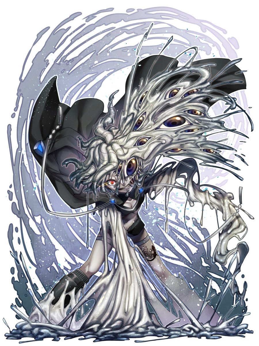 syomuka_ex's tweet photo. 今見ても「我ながら良いキャラデザしてるな～」って思ってる探索者
ショゴス混じってるから戦闘差分はショゴスっぽくしたのお気に入り https://t.co/9BwzDHz0Np