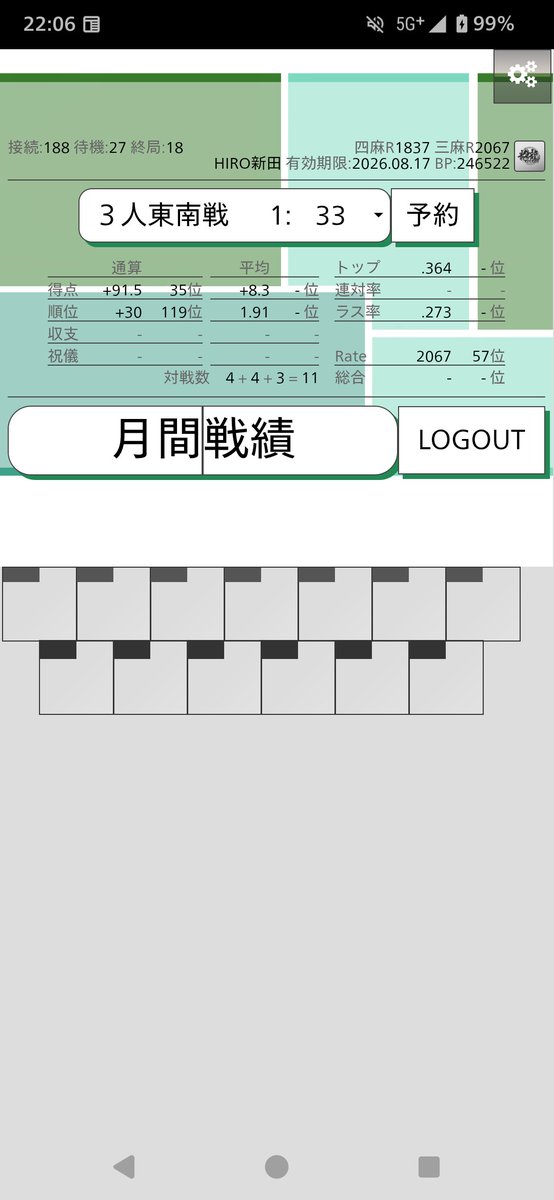NL57535734's tweet photo. 今日は三南打つ日にしよーと。まぁボチボチでんな〜
合間に四南待機中のあそちかみつけて、ラスラスだ😱
ついでにおかぴーが待機中で、イベント押したら、またラスった💔 https://t.co/V59ITtTrAB