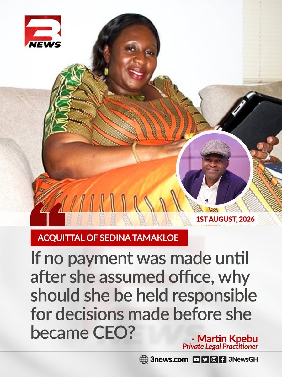 RedHotSingle_'s tweet photo. "If no payment was made until after she assumed office, why should she be held responsible for decisions made before she became CEO?" 

- Martin Kpebu, on why Sedina Tamakloe shouldn't be held accountable for a bus contract renegotiated after she left office.

#RedHotSingle https://t.co/cGl5yc19z7