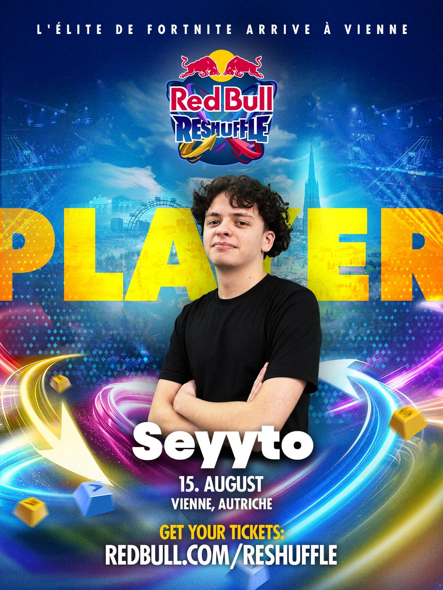 leothecrack_'s tweet photo. 🚨 Très heureux de vous annoncer que Red Bull m’a invité à cast sur place la Red Bull Reshuffle LAN, le 15 août à Vienne ! 🇦🇹

🎮 40 des meilleurs joueurs du monde
🎲 Des duos totalement aléatoires à chaque manche
🏆 Un classement individuel final  

🇫🇷 J’ai également le plaisir de vous annoncer que Kurama, Seyyto et Izzi rejoignent Poda, Akiira et Nociff parmi les Français présents ! On vous fera vivre l’événement de l’intérieur avec des lives IRL, des vlogs, des interviews et plein d’autres surprises. 📸👀

Un immense merci à Red Bull pour cette opportunité. Je suis vraiment reconnaissant de leur confiance et j’ai hâte de vous faire vivre tout ça. Rendez-vous le 15 août ! 🤩