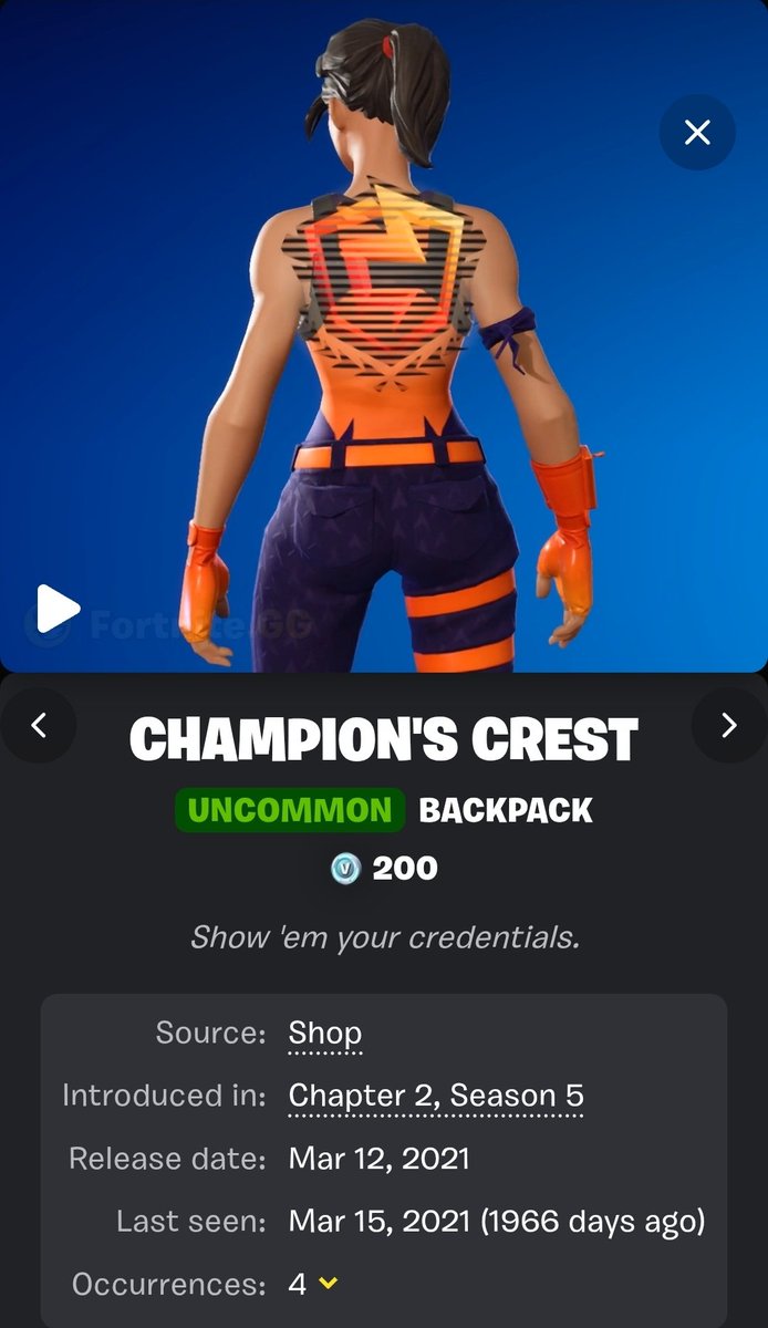 ElizebethMusk's tweet photo. The rarest Fortnite Skin and Backbling set. Not only was this the first FNCS skin, it was also exclusive for FNCS 2021 and this set was the only set in Fortnite to be released separately in the item shop. Owning both is incredibly rare. #fortnitethechampion #fortniterareskins https://t.co/3GZ5GYstA4