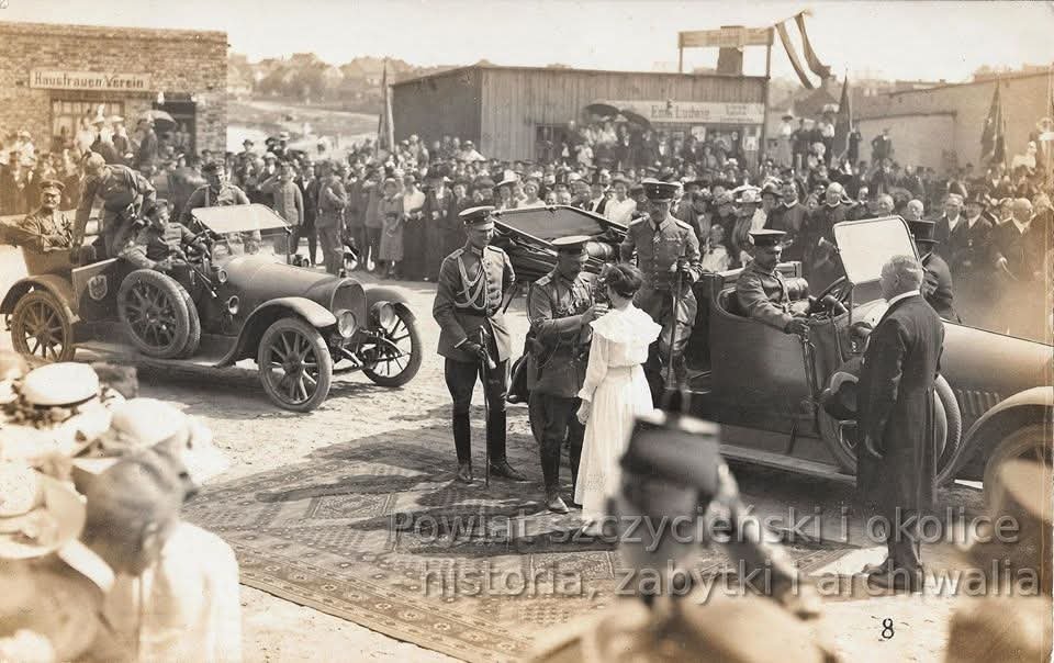 Masuria13's tweet photo. Welcoming of the German Emperor (and King of Prussia) Wilhelm II in  Ortelsburg (pol. Szczytno). 2.08.1917. https://t.co/CFutlrntk0