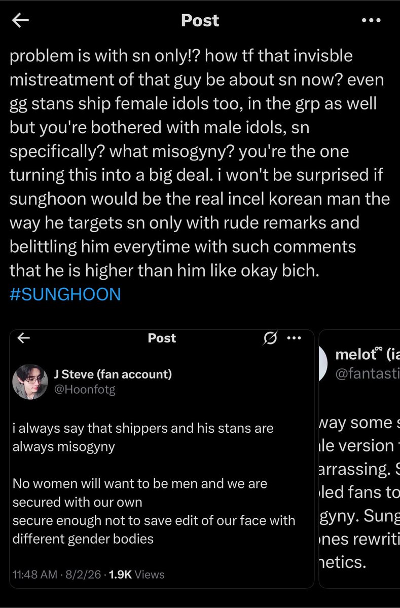 snowekishuu's tweet photo. @fazewwsr @michicmd @pumaduckholic @euphodis funny how you hide that that crazy persons response is in retaliation of sh stans being shady to sn, bc you all keep setting sh up to barakis on purpose and then act surprised when they drag sh! you all caused this, and then you want us to clean up the harm you caused to sh, stfu https://t.co/DqTwWpiJe3