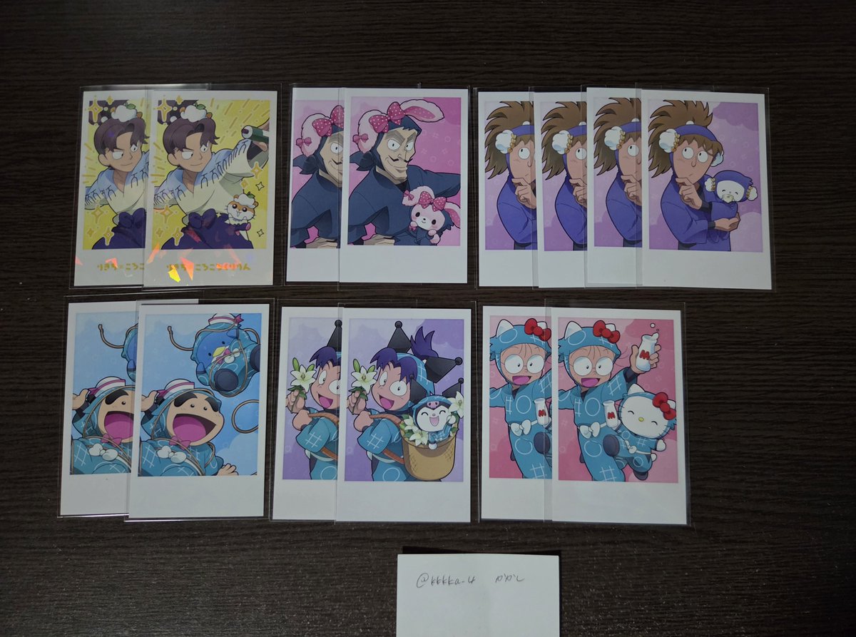 kkkka_4's tweet photo. 【交換】忍たま乱太郎 サンリオ 忍たま アモカフェ 推しパシャ

譲:利吉/伝蔵/不破/福富/きり丸/猪名寺/食満/中在家/立花

求:
画像1　R.N尾浜　R鉢屋1.N鉢屋2
画像2　R.N善法寺　R潮江

◈R↔Rのみ
 ※Rを提供して頂ける場合比率違い可
◈Nは譲渡可　食満単体×

郵送希望
お気軽にお声がけください。 https://t.co/jcbB07UQMl