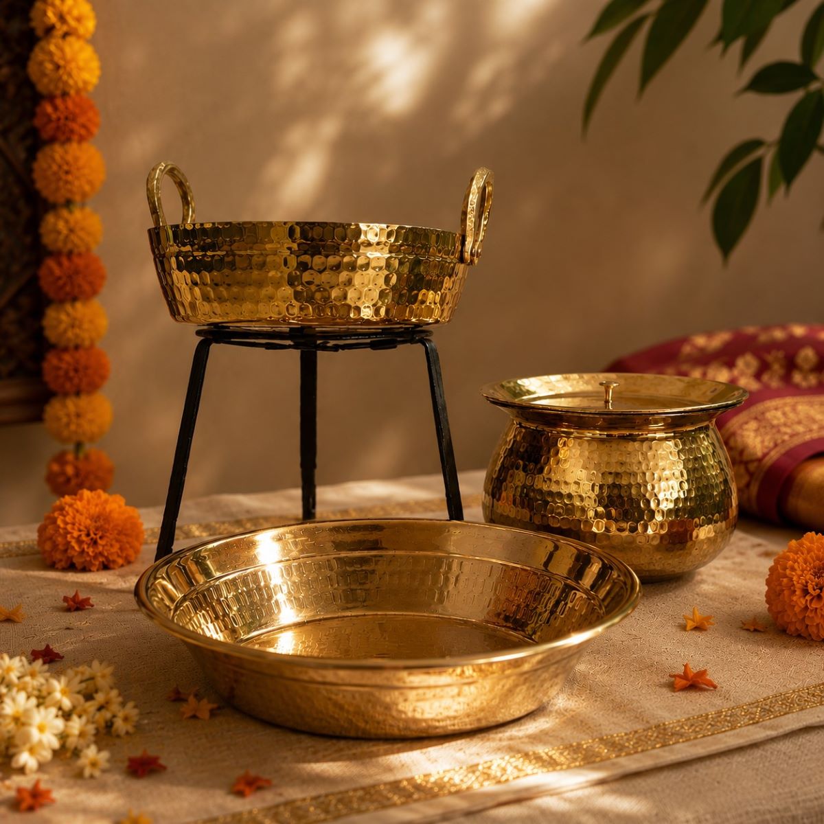 Zishta_'s tweet photo. Borrowing a degchi every Varamahalakshmi festival? This brass set (degchi, jalebi tray, tambalam) is made just for cooking and offering prasadam, no tin coating, no borrowing. 🪔
https://t.co/Cd0Ym04TrF
#Varamahalakshmi #brasscookware #PoojaEssentials #FestivalGifts #prasadam https://t.co/G9ynZWG1Oc