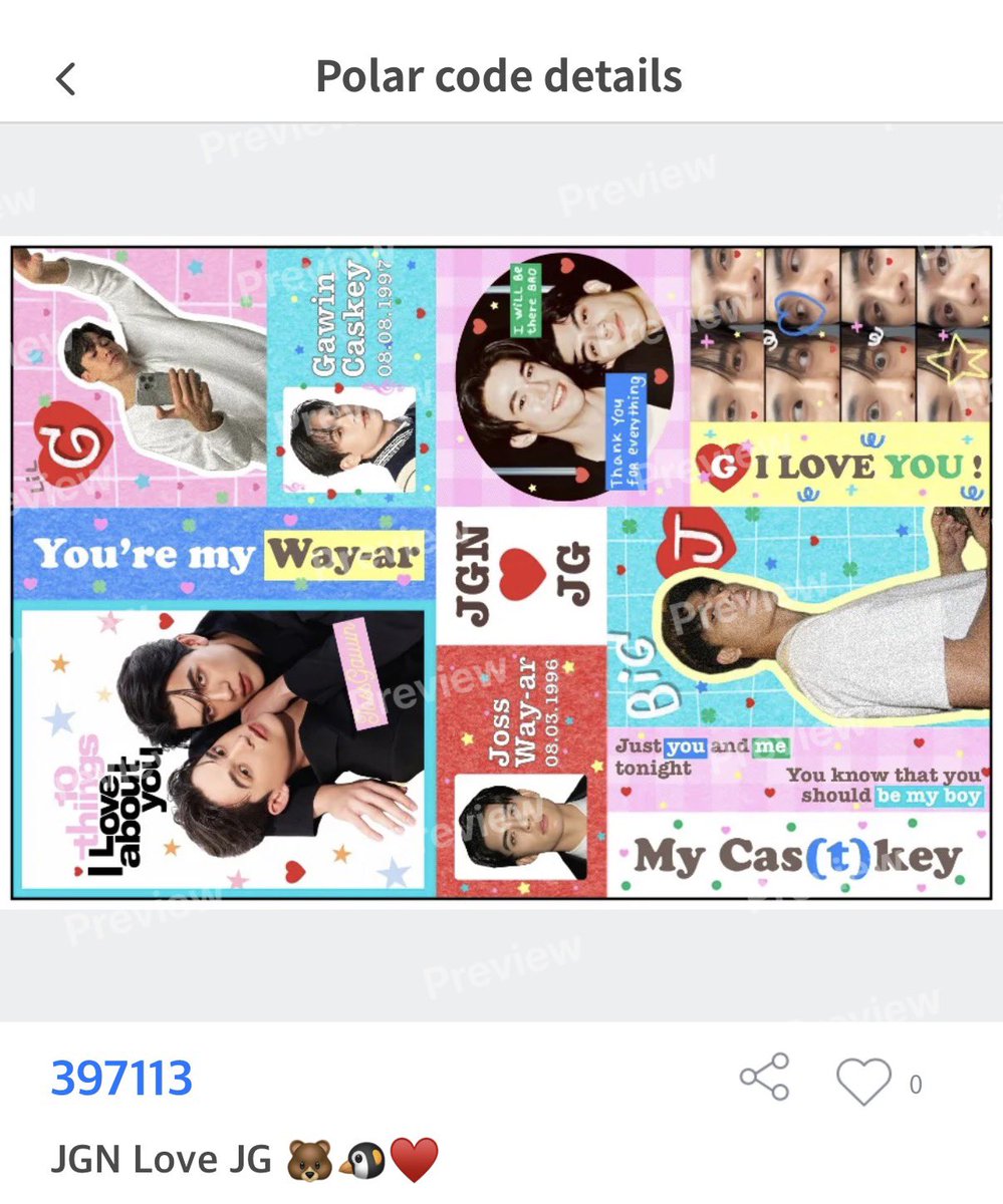 dearmyjen00's tweet photo. kindly rt before use 

Giveaway JG sticker 🐻🐧♥️
*don’t repost &amp; personal use only*

🏠 : kiosk @ moshi moshi
Code polapolar : 397113

ปริ้นแล้วมาอวดกันได้น้า<3

#JossGawin 
#JossWayar #GawinCaskey https://t.co/PIKd1qawS1