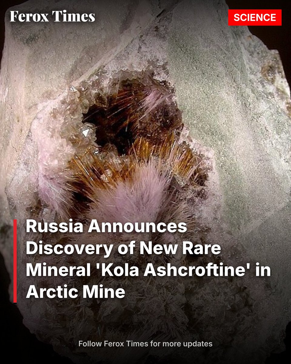 feroxtimes's tweet photo. Russia announces the discovery of Kola Ashcroftine, a rare pink mineral found in the Khibiny Massif. Scientists say it could provide new insights into Earth's geology.
https://t.co/dhElP4NbnP https://t.co/tH7X963w0C