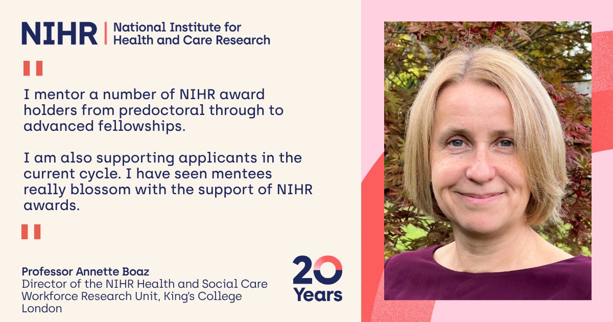 NIHRresearch's tweet photo. Our Director of the NIHR Health and Social Care Workforce Research Unit, Professor Annette Boaz, has spent her career championing social care research and mentoring the next generation of researchers.

She’s supporting underrepresented areas of research and inspiring others to build thriving careers through NIHR.

Find out more about our Senior Investigator award and apply here ⬇️
https://t.co/JOJjRwjU3v