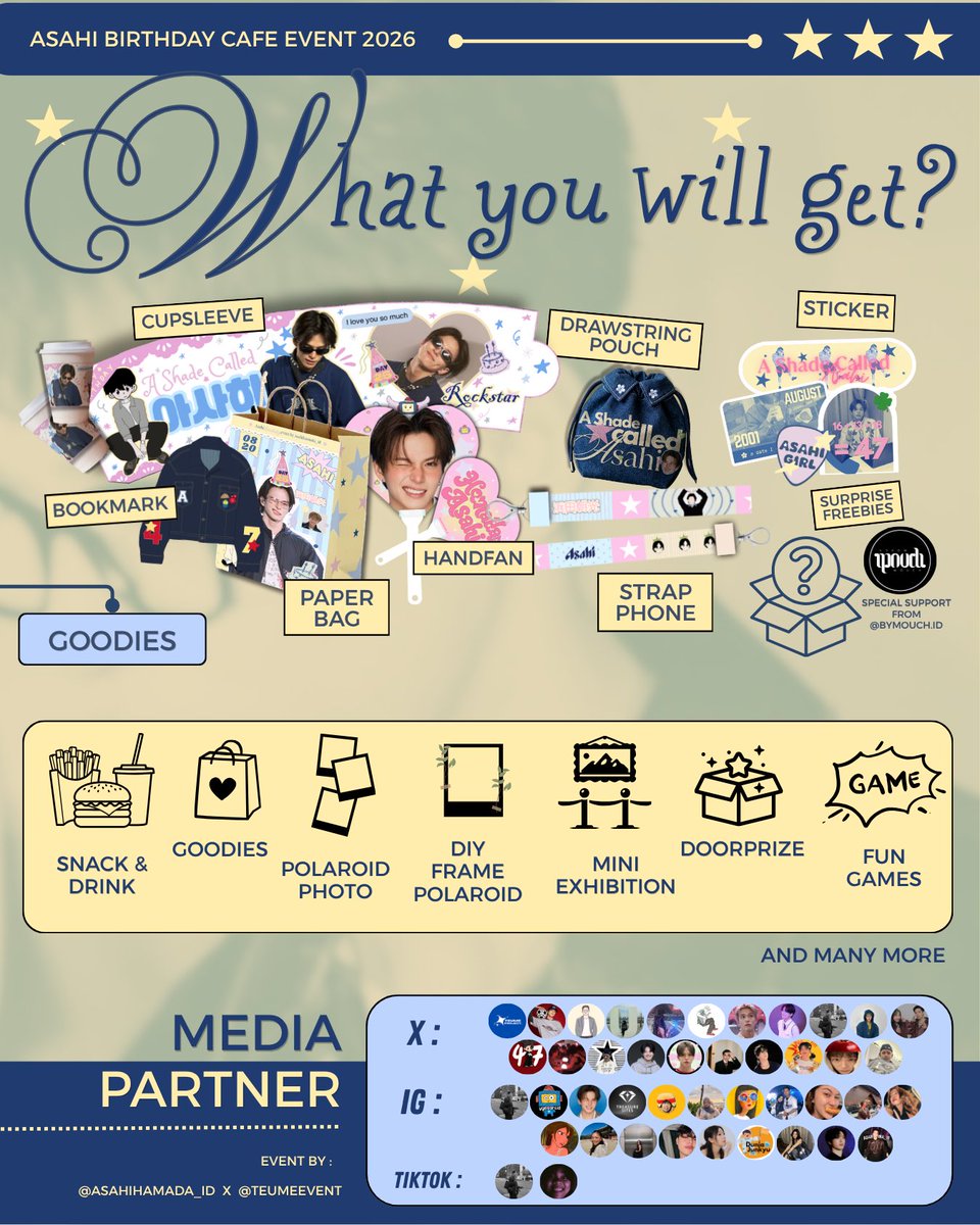 asahihamada_id's tweet photo. ࿐ * 𝙰 𝚂𝙷𝙰𝙳𝙴 𝙲𝙰𝙻𝙻𝙴𝙳 𝙰𝚂𝙰𝙷𝙸 *࿐

CAFE EVENT JAKARTA ⭑.ᐟ

Lets join us to celebrate our Asahi with many of loves and gifts 🎁

📅 Sabtu, 22 Agustus 2026
📍 Kohi Gaol Mayestik, Jakarta Selatan
🕑 14.00 - 19.00 WIB
💸 Rp90.000
💌 https://t.co/B3LYL9Nk2z

Will giving u a “surprise” support freebies from @.bymouch.id for the fastest submiting the form (limited quantity)🔥

Make sure to fill the form and you will make a new memories together with us <3

See u there guys! 🙌🏻

#TREASURE #트레저 #ASAHI
#아사히 #アサヒ #朝光 
#AShadeCalledAsahi