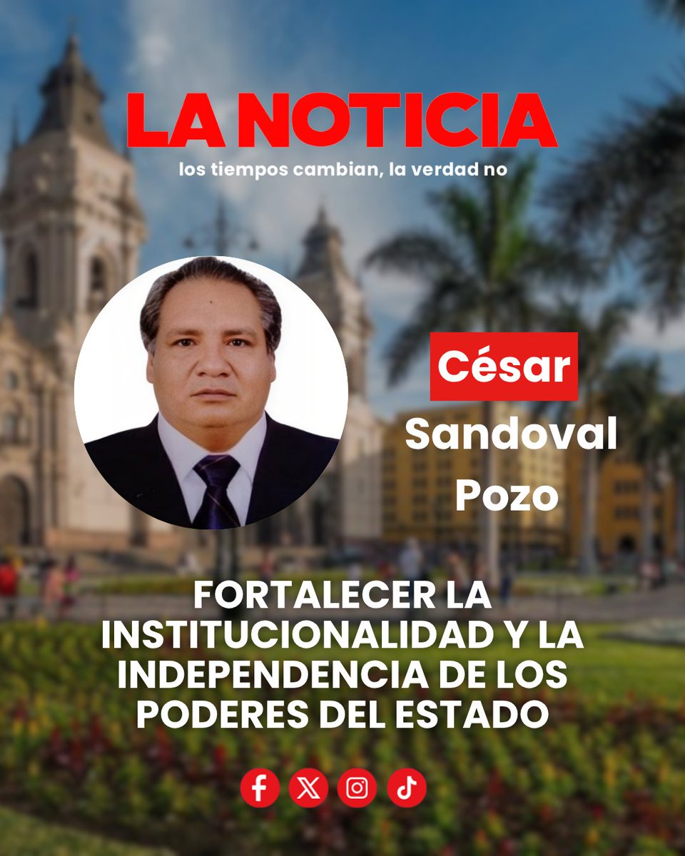 lanoticiaperu_'s tweet photo. 🔴 #Opinión | La fortaleza de un país no depende solo de sus gobiernos, sino de sus instituciones. Cuando ambas son débiles, cada crisis pone en riesgo la democracia. Fortalecer la institucionalidad y la independencia de los poderes del Estado es clave para construir un Perú más estable. 
#LaNoticiaPerú #Opinión #Perú #Institucionalidad #Democracia #EstadoDeDerecho 
🔍 Lee la columna completa en: https://t.co/Kvl01F8eRN