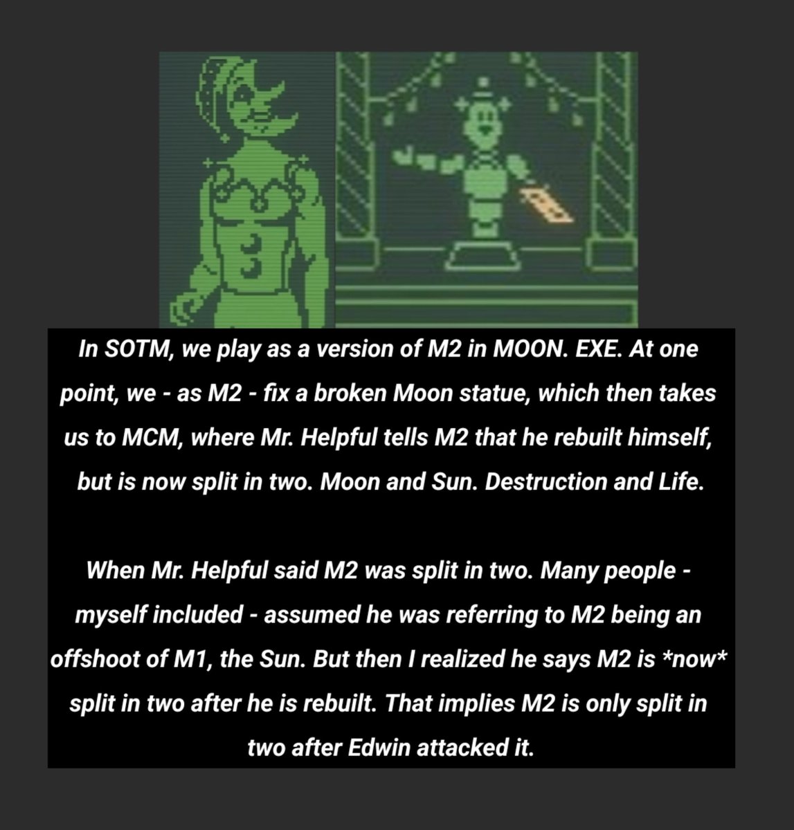 Limefrost_Milo's tweet photo. FNAF: Broken Eclipse Theory 

1/2

#fnaf #helpwanted #securitybreach #ruin #fnafruin #helpwanted2 #secretofthemimic #sotm #mimic #mimicsweep #fnaftheory #fnaftheories https://t.co/7rckl4YhuA