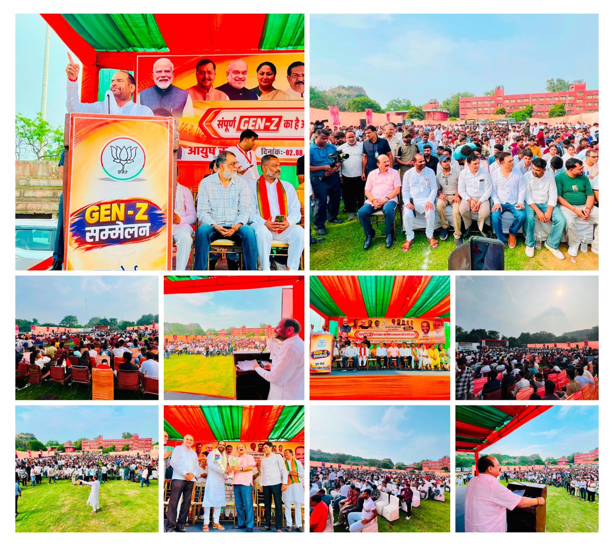 rameshbidhuri's tweet photo. तुगलकाबाद, दक्षिणी दिल्ली में भारतीय जनता युवा मोर्चा, दक्षिण दिल्ली के नेतृत्व में “Gen-Z सम्मेलन” का आयोजन कर युवाओं को राष्ट्र निर्माण,विकसित भारत, डिजिटल युग में उनकी भूमिका एवं सोशल मीडिया पर फैलाए जा रहे फेक नैरेटिव के प्रति जागरूक रहने का संदेश दिया।

इस अवसर पर दिल्ली सरकार के माननीय शिक्षा,गृह,स्पोर्ट्स बिजली,मंत्री श्री आशिष सूद जी का सम्बोधन रहा।

यशस्वी प्रधानमंत्री माननीय श्री नरेंद्र मोदी जी के विकसित भारत के संकल्प को साकार करने हेतु राष्ट्रहित, सकारात्मक सोच और जनसेवा की भावना के साथ प्रत्येक युवा नए भारत के निर्माण में अपनी सक्रिय भागीदारी निभाए, यही हमारा लक्ष्य है।

@RSSorg @narendramodi @AmitShah @blsanthosh @NitinNabin 

#BJP4Delhi #RameshBidhuri