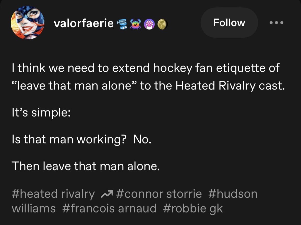 AnandiManya's tweet photo. some advice to the heated rivalry + hudson williams + connor storrie stans: https://t.co/KR1KkOkA6u