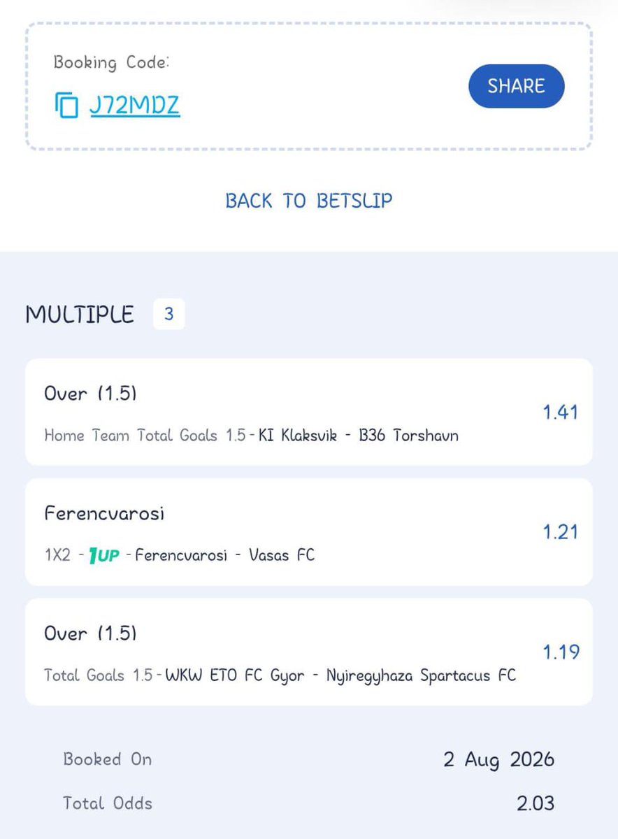 Ada_Daddyya's tweet photo. 2, 2 &amp; 3 Odds On Betking 

X81FQF (2 ODDS)
J72MDZ (2 ODDS)
E728S3 (3 ODDS)

Don't have an account on Betking?
Register here 👉 https://t.co/wIkDAWvsgk

View my bets here 👉 https://t.co/qmR7rHAHGO https://t.co/DmQW4oBMEv