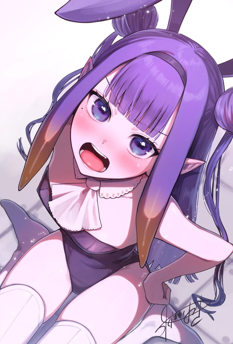 mizuse_hazuki7's tweet photo. 「W-Where are you looking?!」
🐙💜🐰
#いなート #inART #バニーの日 https://t.co/agGDwBXgcy