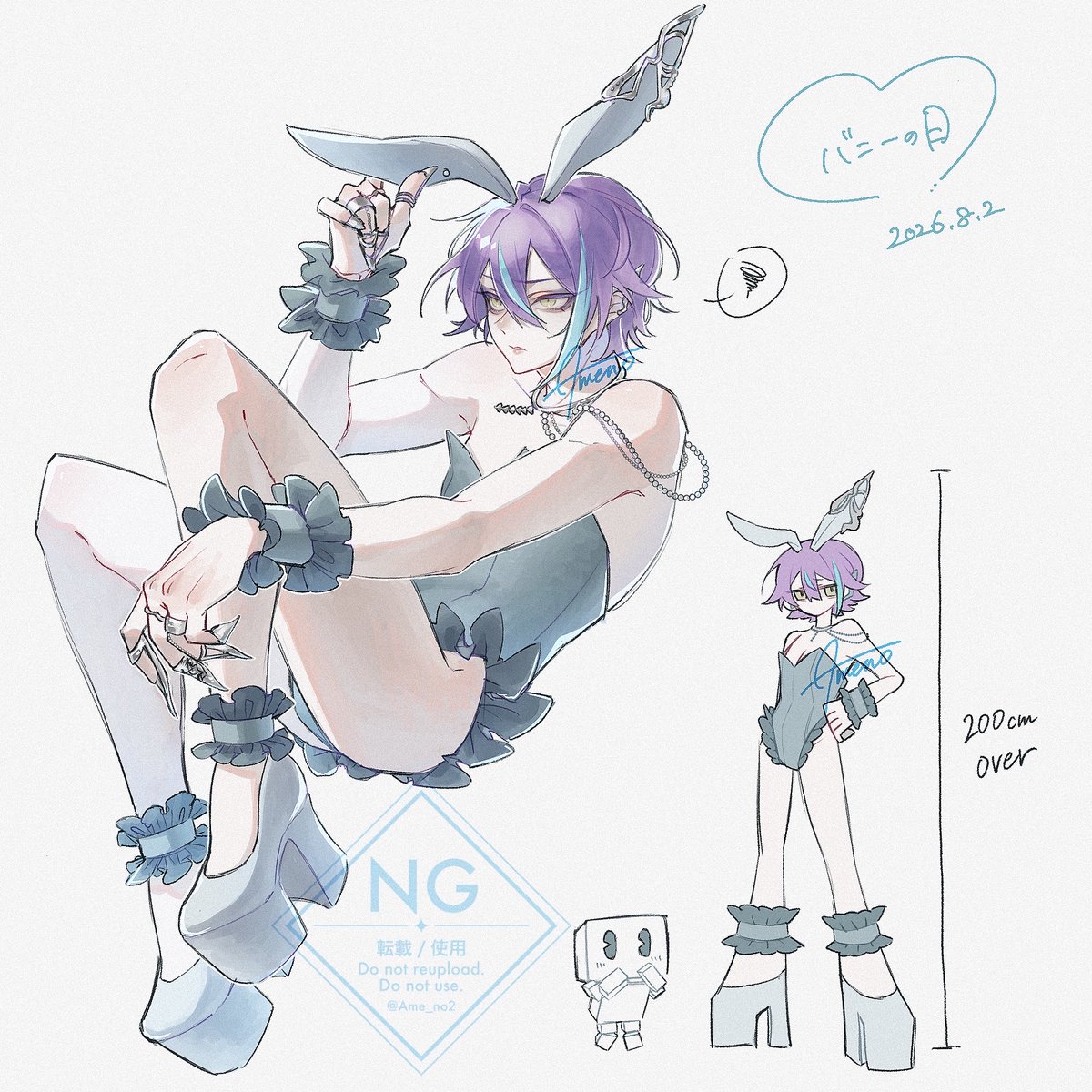 Ame_no2's tweet photo. バニーの日
※派生(悪魔🎈)  ※女装 https://t.co/jPgTFl167d