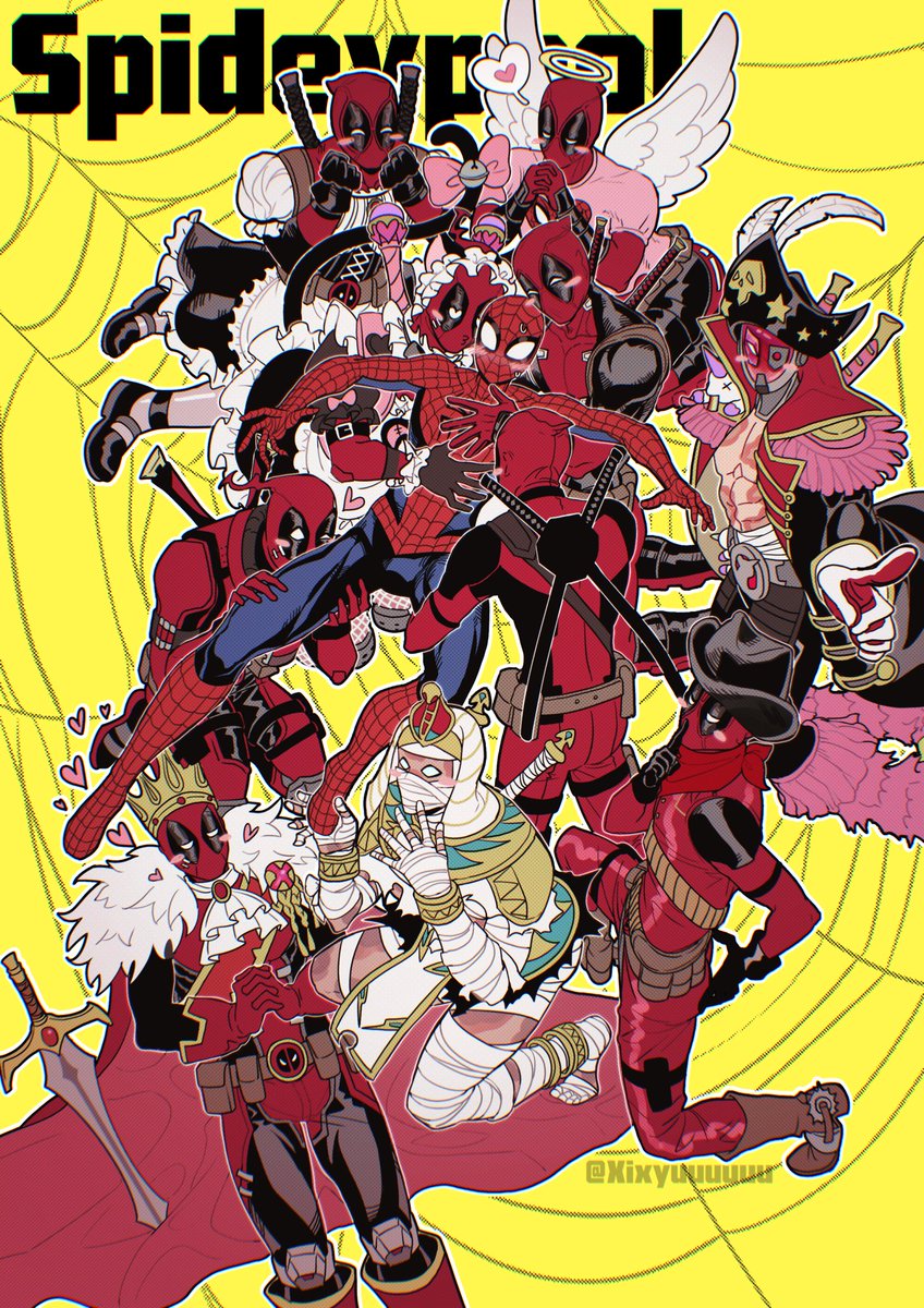 Xixyuuuuuu's tweet photo. 蜘蛛侠大战十个死侍
#spideypool https://t.co/55ma72gYAA
