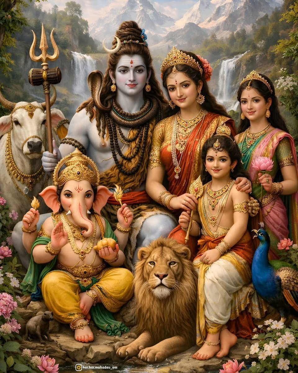 BeautyofIndia9's tweet photo. शिव परिवार दर्शन 🌸 https://t.co/BU2krospOr