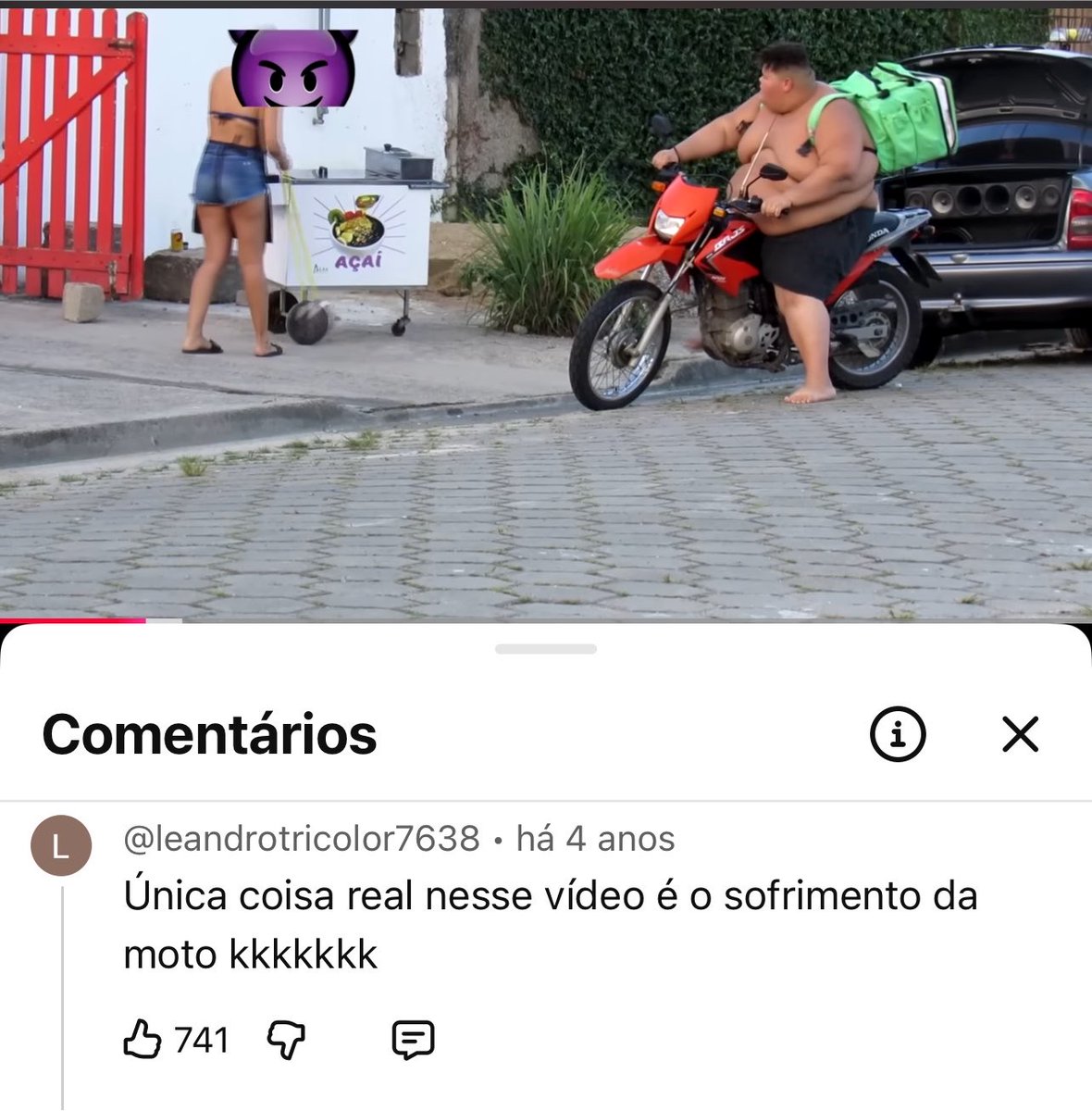 joao_gmacedo's tweet photo. minha mulher perguntou pq o nome do mano era gordão da xj, desacreditada que ele realmente cabia na moto, fui mostrar os video e abri os comentários… https://t.co/Hm3N6DMGQ9