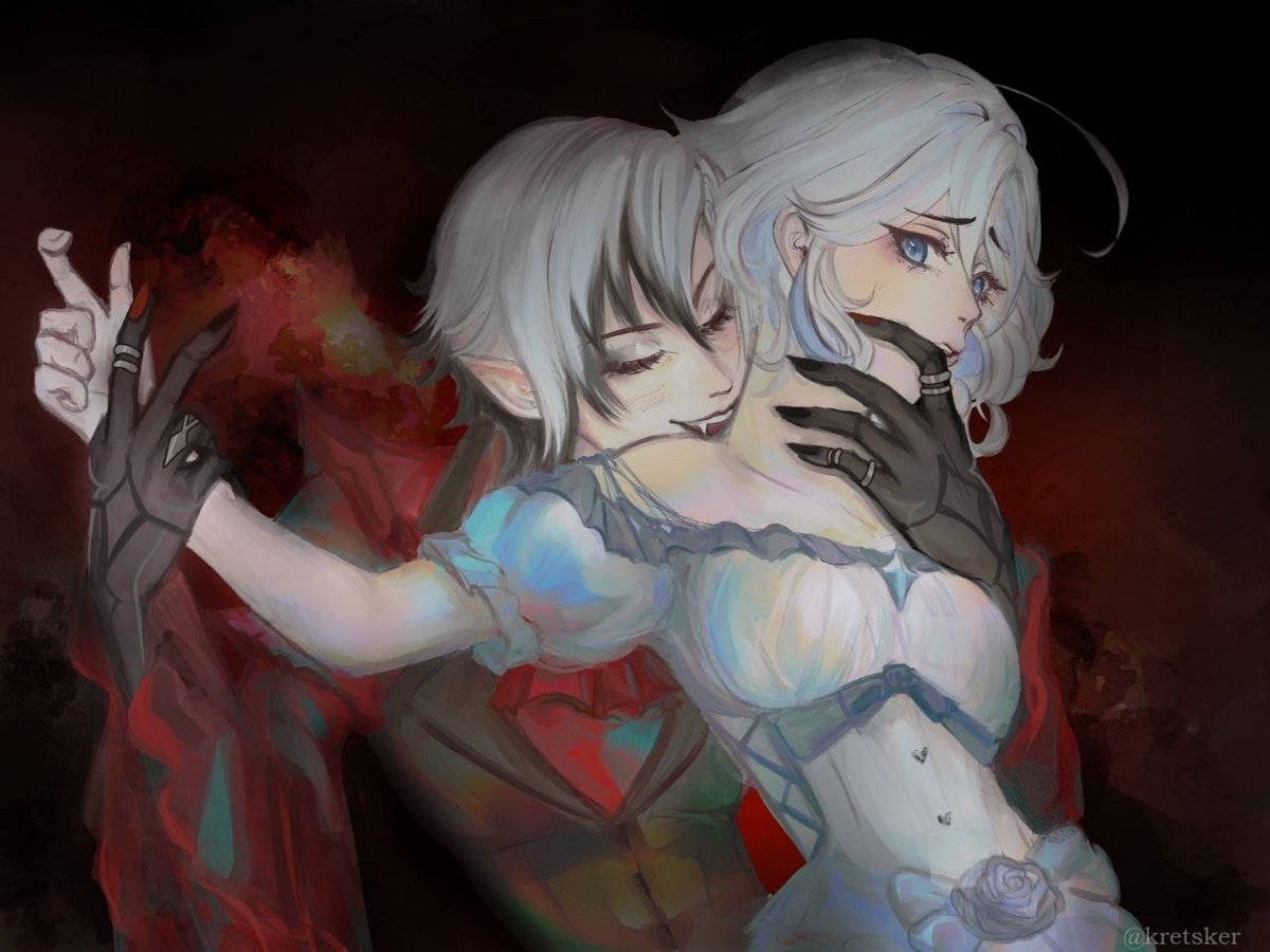 kretsker's tweet photo. #arlefuri Vampire AU 🦇 https://t.co/QESrWZtCOi